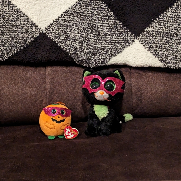 TY Halloween Cat & Pumpkin Punkin Spooky Festive Fall - Picture 3 of 3